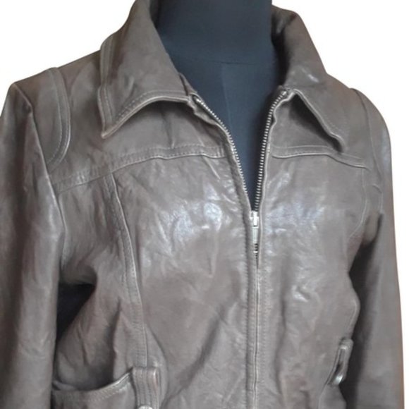 7 For All Mankind Brown/Khaki Fly-in-style Bomber - Picture 1 of 8